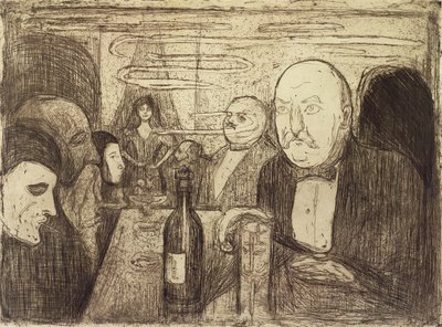 Christiana, Boheme II, 1895 von Edvard Munch